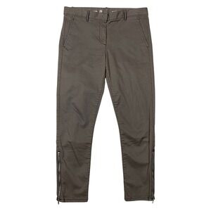 Gap Skinny Mini Ankle Zip Stretch Khakis Pants Womens 6 Regular Taupe Brown